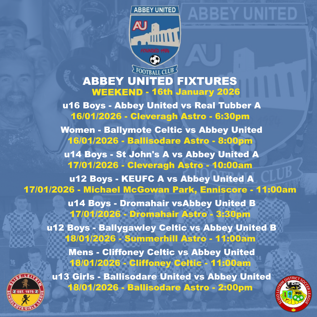 This Week’s Fixtures – 16/January